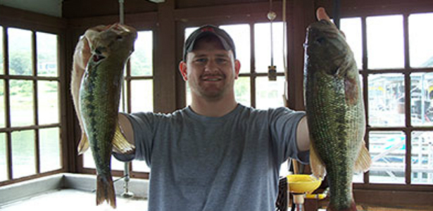 Happy client with bass