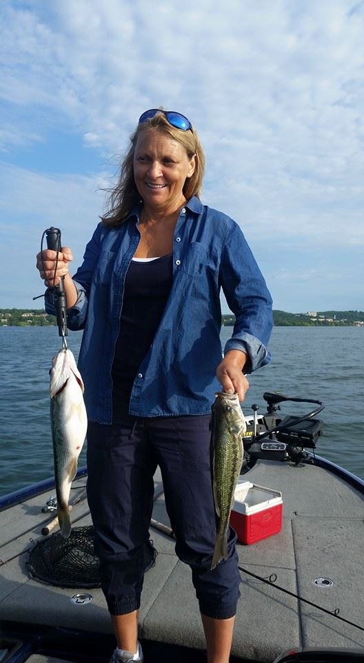 Rainbow trout caught on a guided Lake Taneycomo fishing trip near Branson